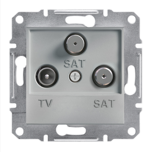 Розетка TV-SAT-SAT оконечная (1 dB) алюминий ASFORA Schneider Electric